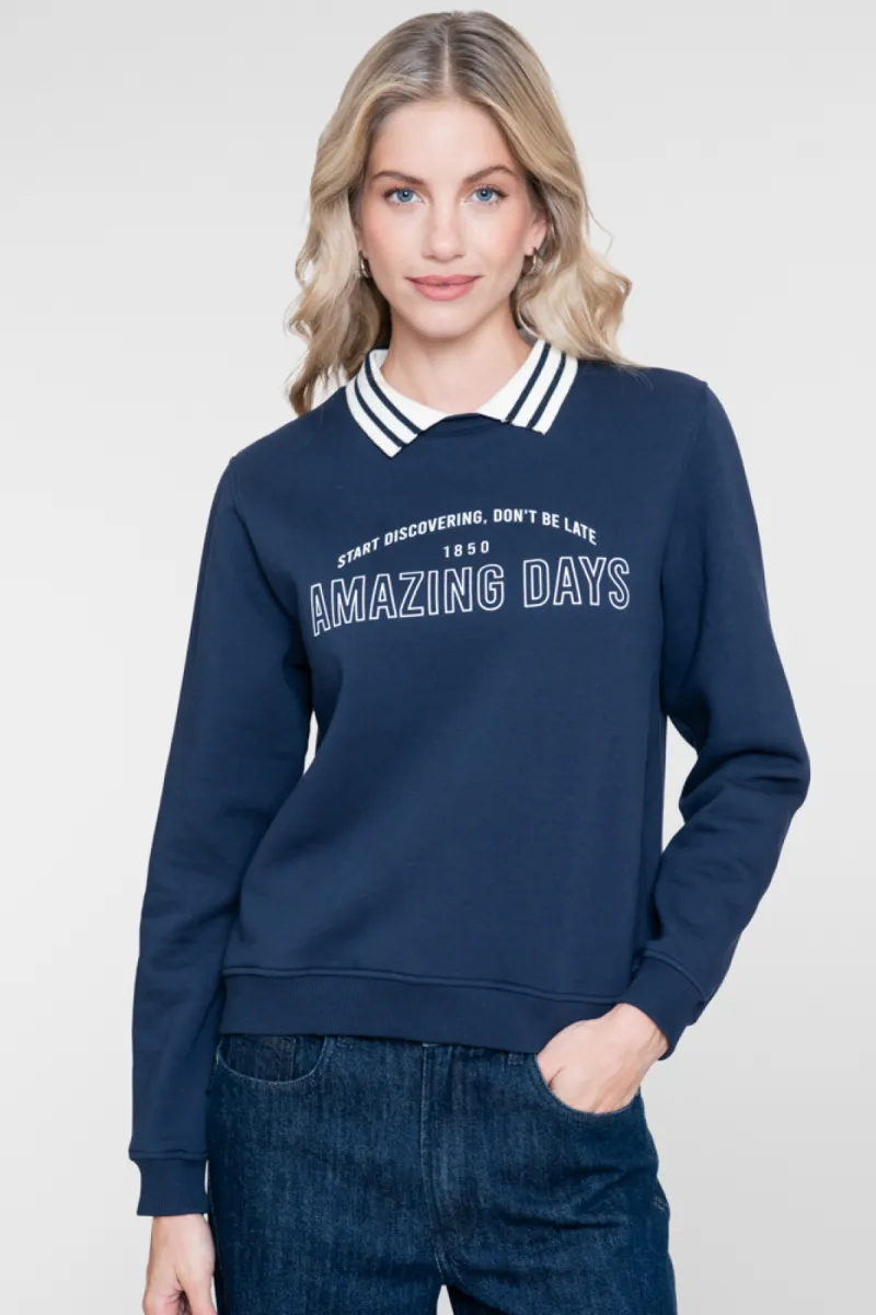 GEISHA-Sweat amazing days-62862-41-675 Navy-NAVY