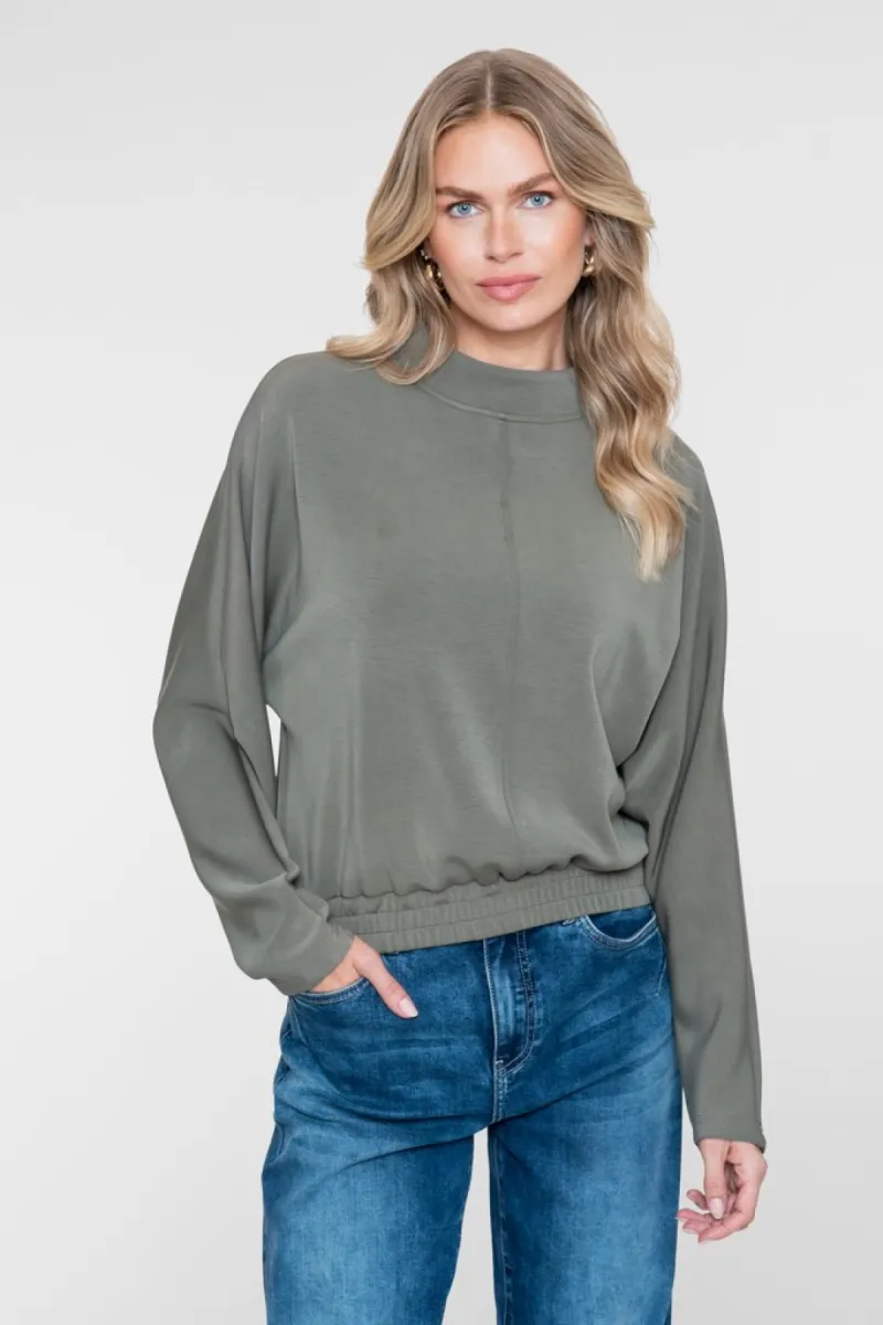 GEISHA-Sweater-63932-20-530 Moss green-MOSGROEN