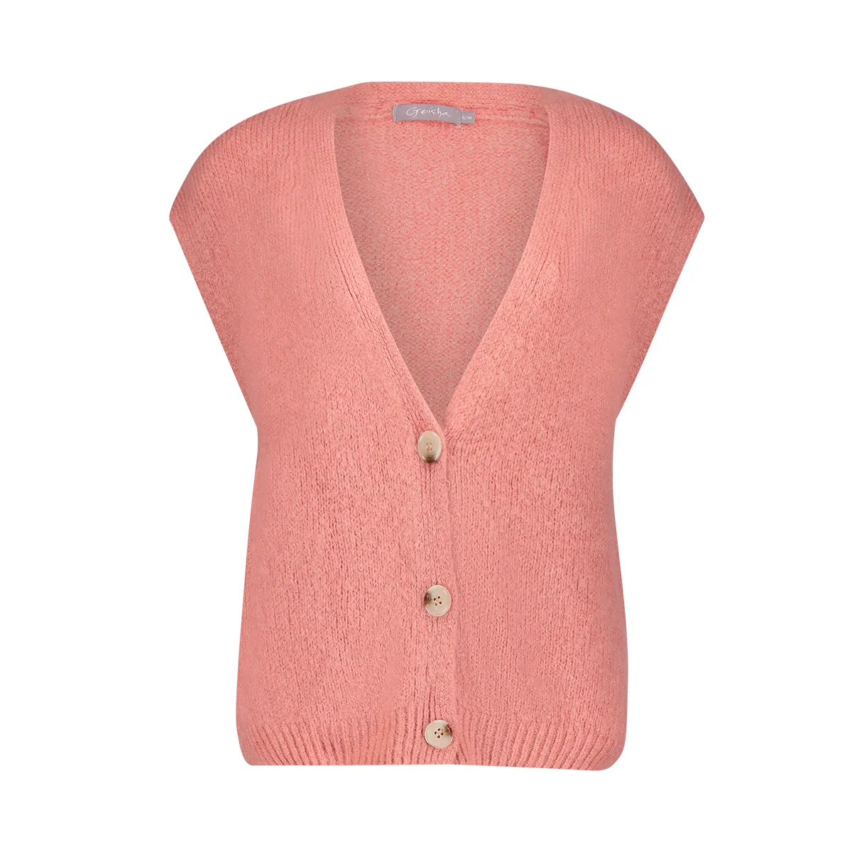 GEISHA-Vest sleeveless-64875-70-225 Salmon-ZALM