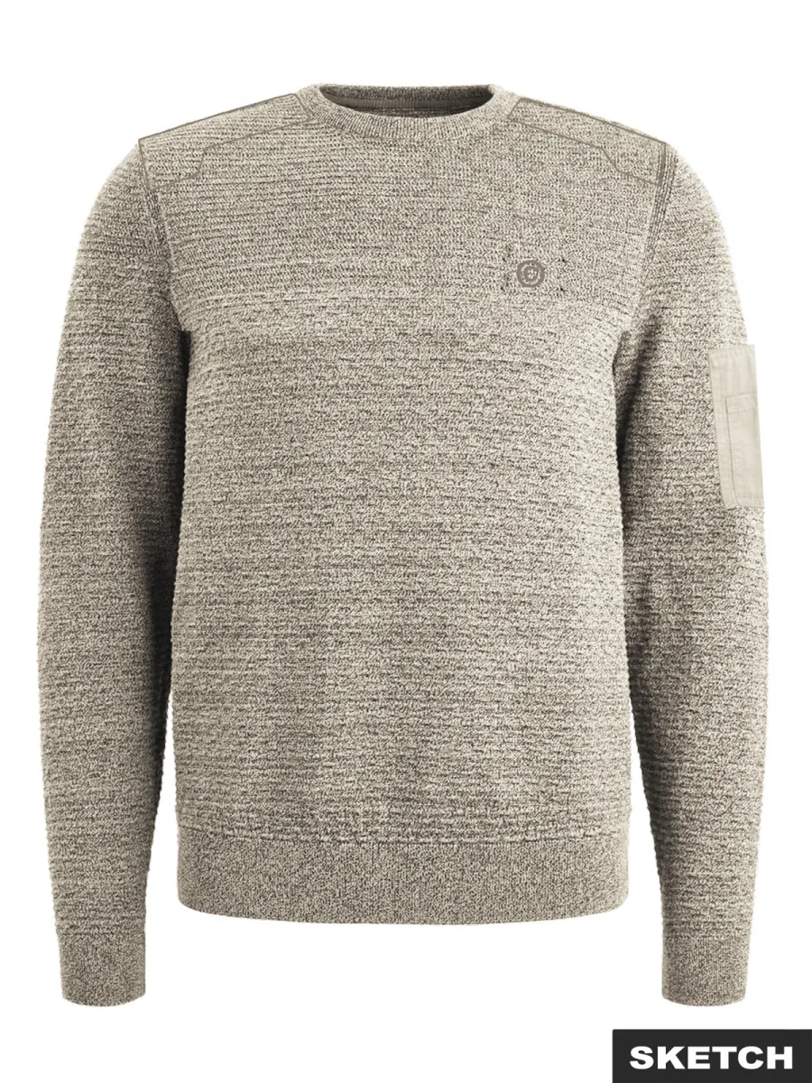 JACK & JONES-JCOLEAGUE KNIT CREW NECK SMU-12313164-Dove-GRIJS