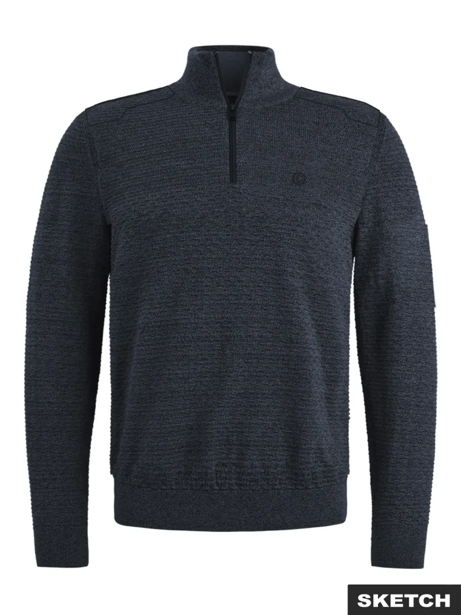 JACK & JONES-JCOLEAGUE KNIT HIGH NECK SMU-12313167-Outer space-NAVY