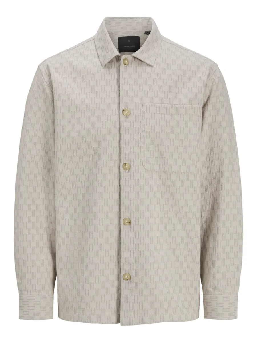 JACK & JONES-JPRBLALANDON JACQUARD L/S OVERSHIRT-12306526-Ancient scroll-BRUIN