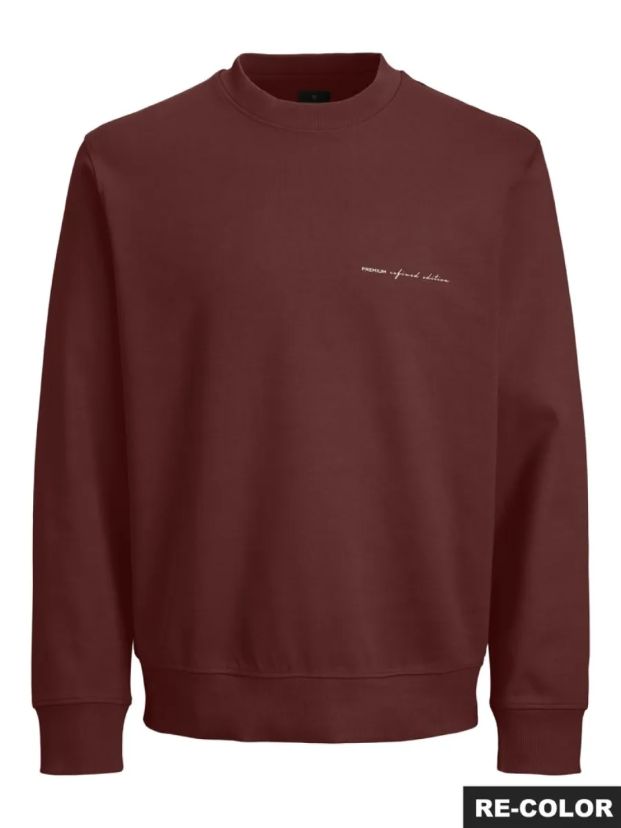 JACK & JONES-JPRBLAOWEN BRANDING CREWNECK SWEAT-12292205-Bitter chocolate-CHOCOLADE