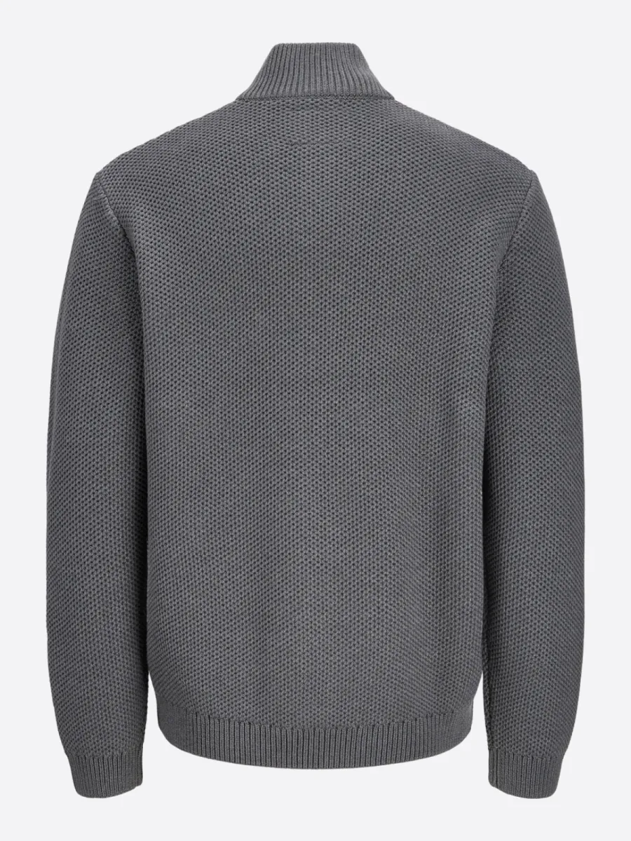 JACK & JONES-JPRBLATYCE KNIT CARDIGAN-12305684-Medium grey melange-GRIJS MELEE