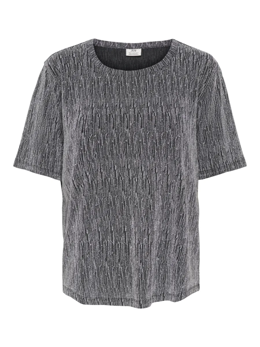 JDY-JDYKASHMERE S/S O NECK TOP JRS-15389728-Silver-ZILVER GRIJS