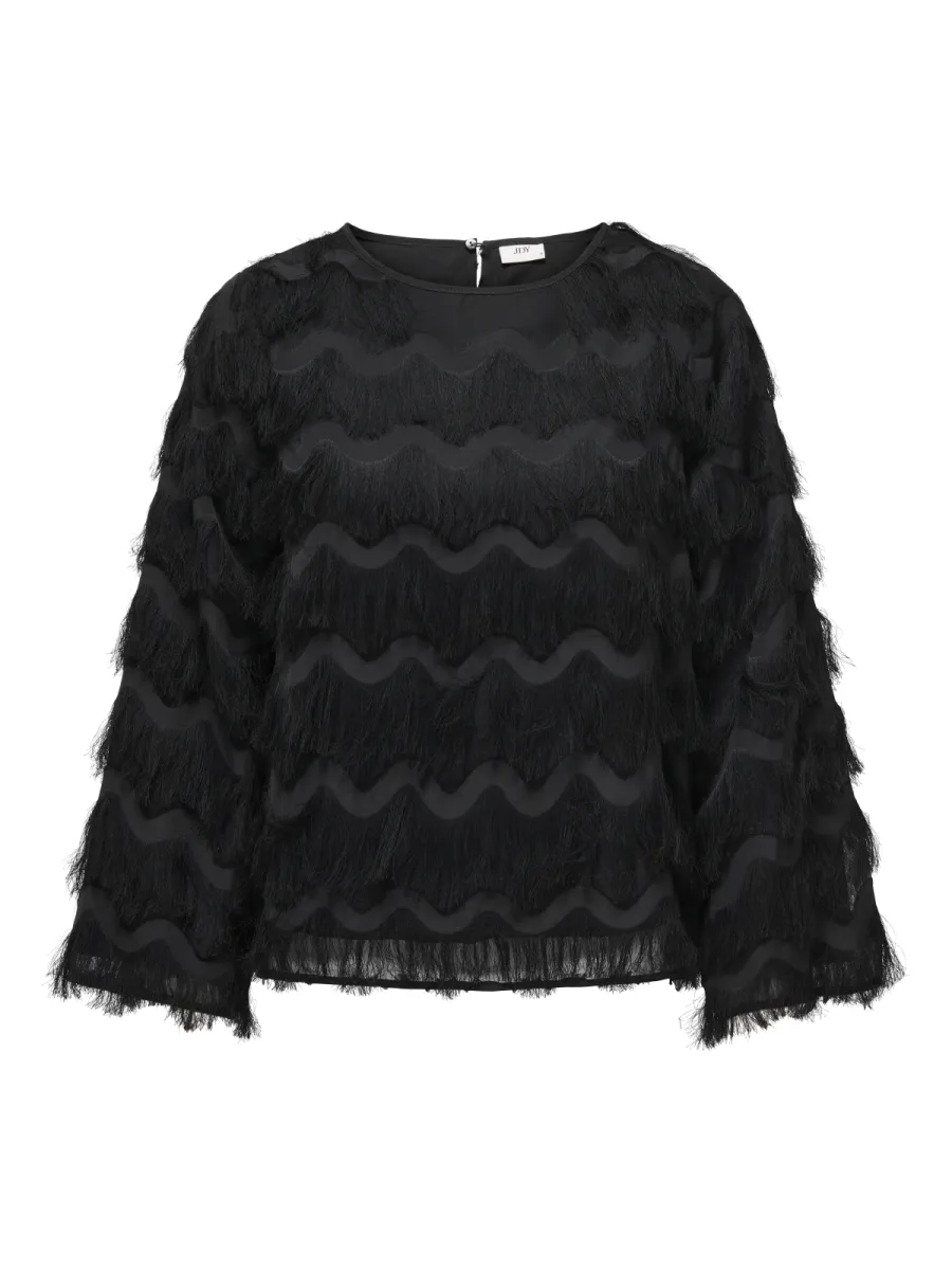 JDY-JDYKESHA L/S TOP WVN-15382857-Black-BLACK