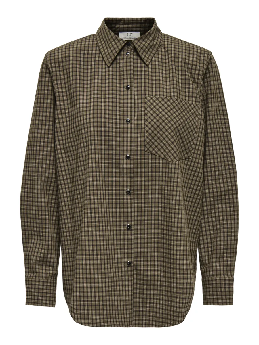 JDY-JDYLOU L/S SHOULDERPAD SHIRT WVN-15385086-Toasted Coconut-BRUIN COMBINATIES