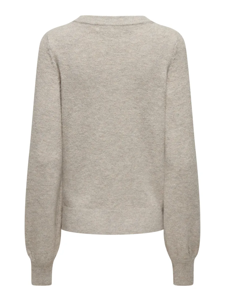JDY-JDYRUE GLITTER L/S BOAT PULLOVE KNT-15330648-Chateau Gray-KIT