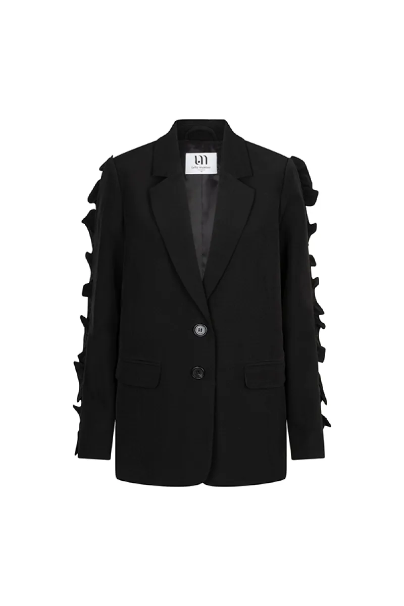 LOFTY MANNER-Jadie-RK44-Ruffle Sleeve-ZWART