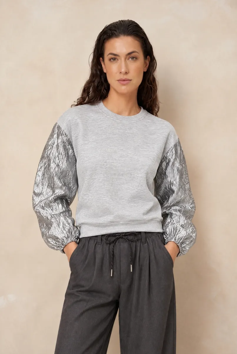 lofty-manner-jara-rk12-contrast-sleeve-grijs-1 LOFTY MANNER-Jara-RK12-Contrast Sleeve-GRIJS