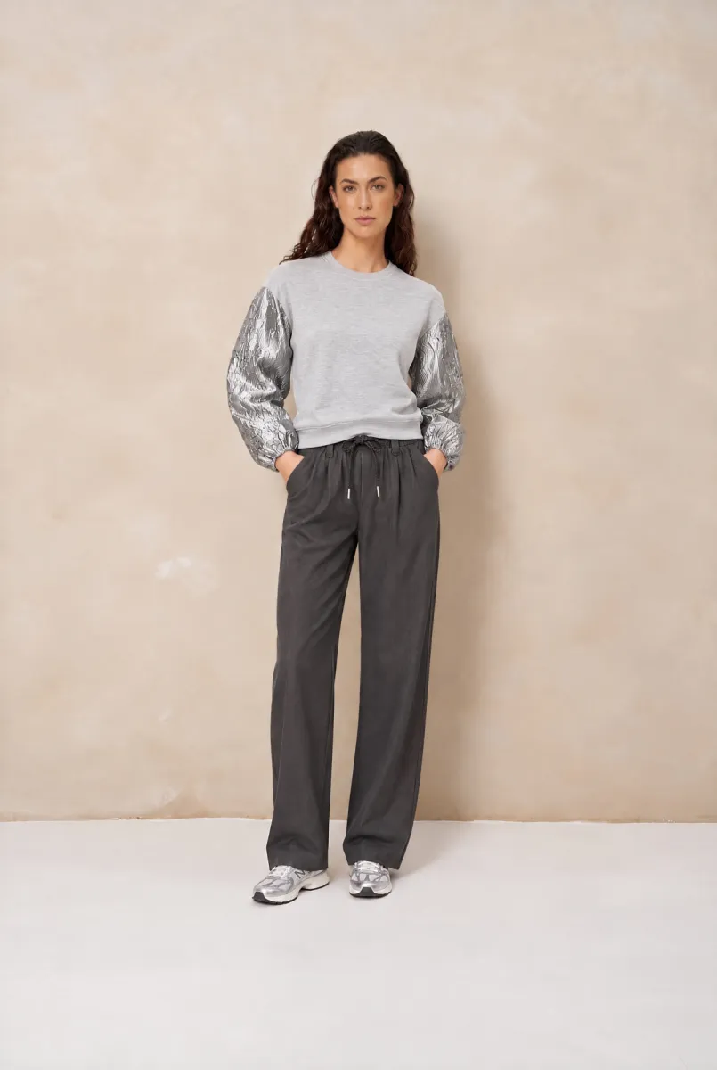 lofty-manner-jara-rk12-contrast-sleeve-grijs-2 LOFTY MANNER-Jara-RK12-Contrast Sleeve-GRIJS