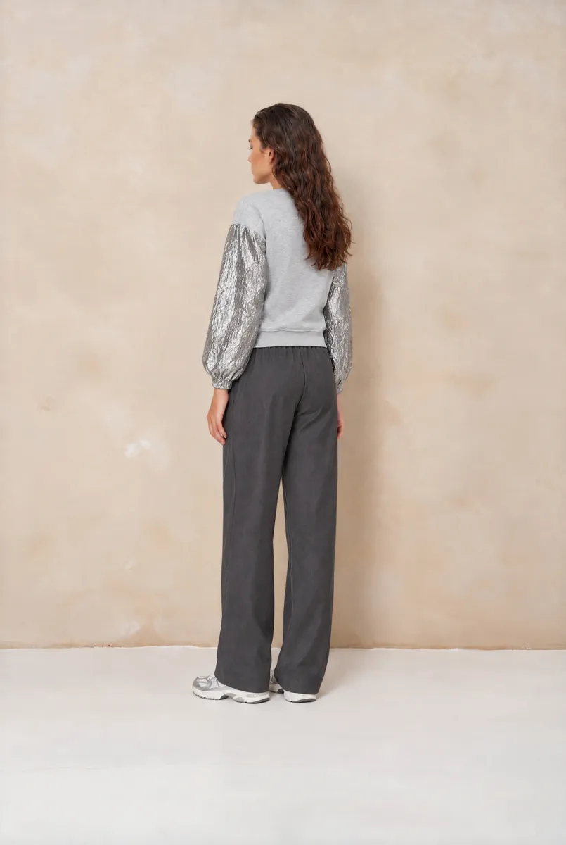 lofty-manner-jara-rk12-contrast-sleeve-grijs-3 LOFTY MANNER-Jara-RK12-Contrast Sleeve-GRIJS