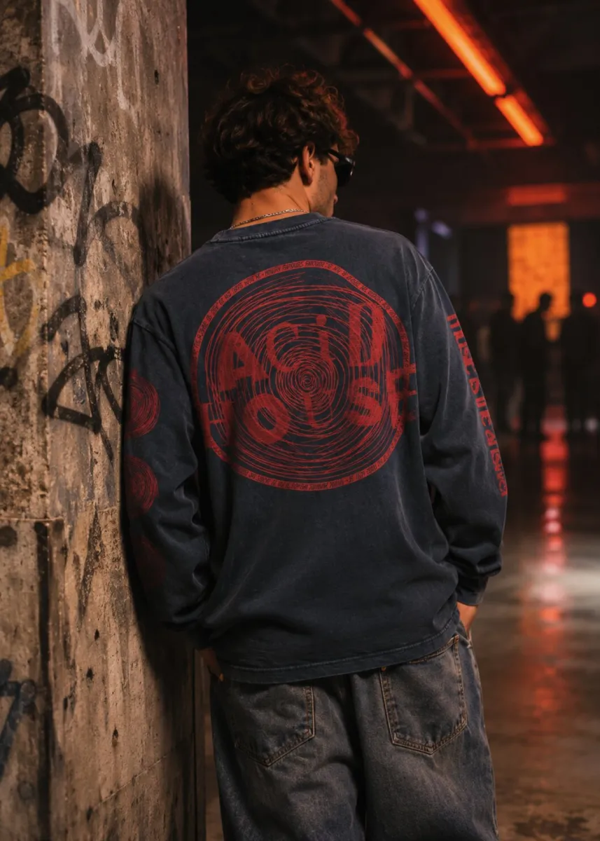 Lovelee Dae-Chuck acid house ls-LLD000060-227 Big dipper-DONKER BLAUW