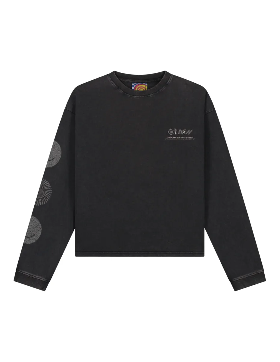 Lovelee Dae-Frankie clash ls-LLD000055-2 Washed black-ZWART