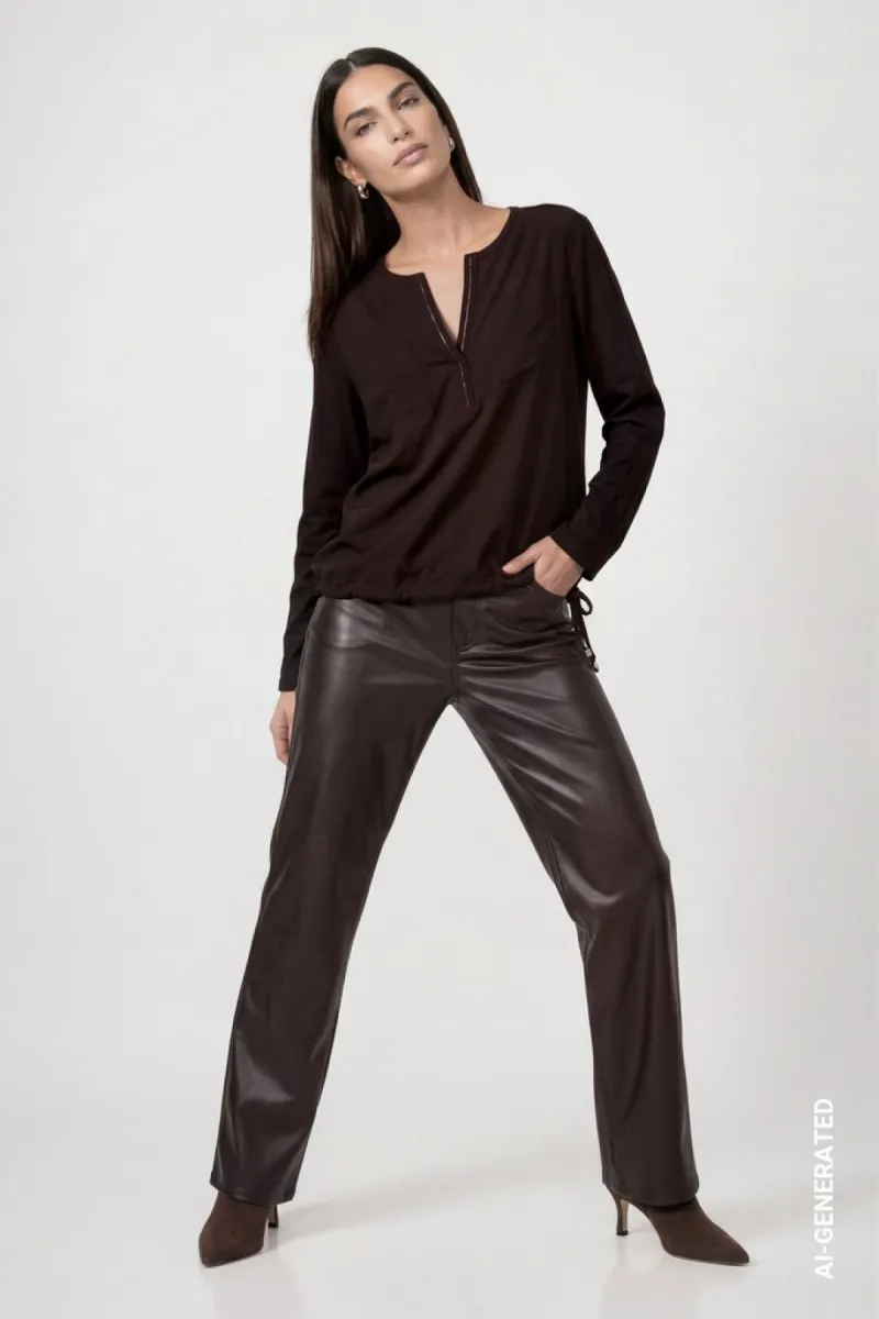 monari-blouse-with-jewelry-810104-567-black-coffee-cafe-4 Monari-Blouse with jewelry-810104-567 Black coffee-CAFE