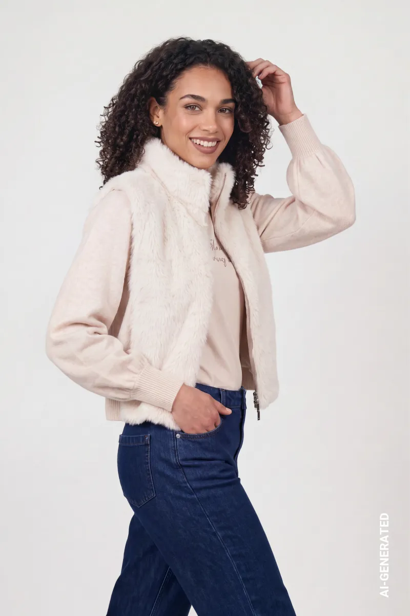 monari-cardigan-with-faux-fur-810180-163-creme-brulee-creme-3 Monari-Cardigan with faux fur-810180-163 Creme brulee-CREME
