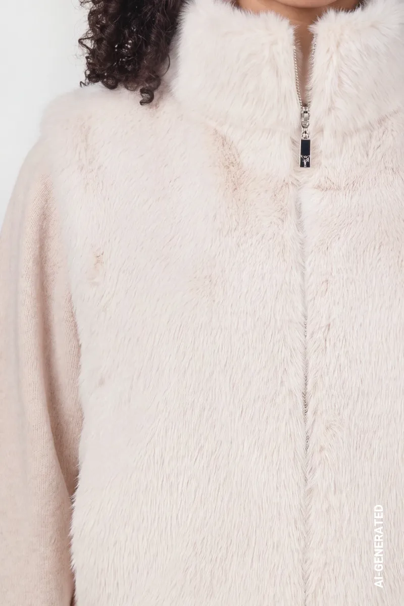 monari-cardigan-with-faux-fur-810180-163-creme-brulee-creme-4 Monari-Cardigan with faux fur-810180-163 Creme brulee-CREME