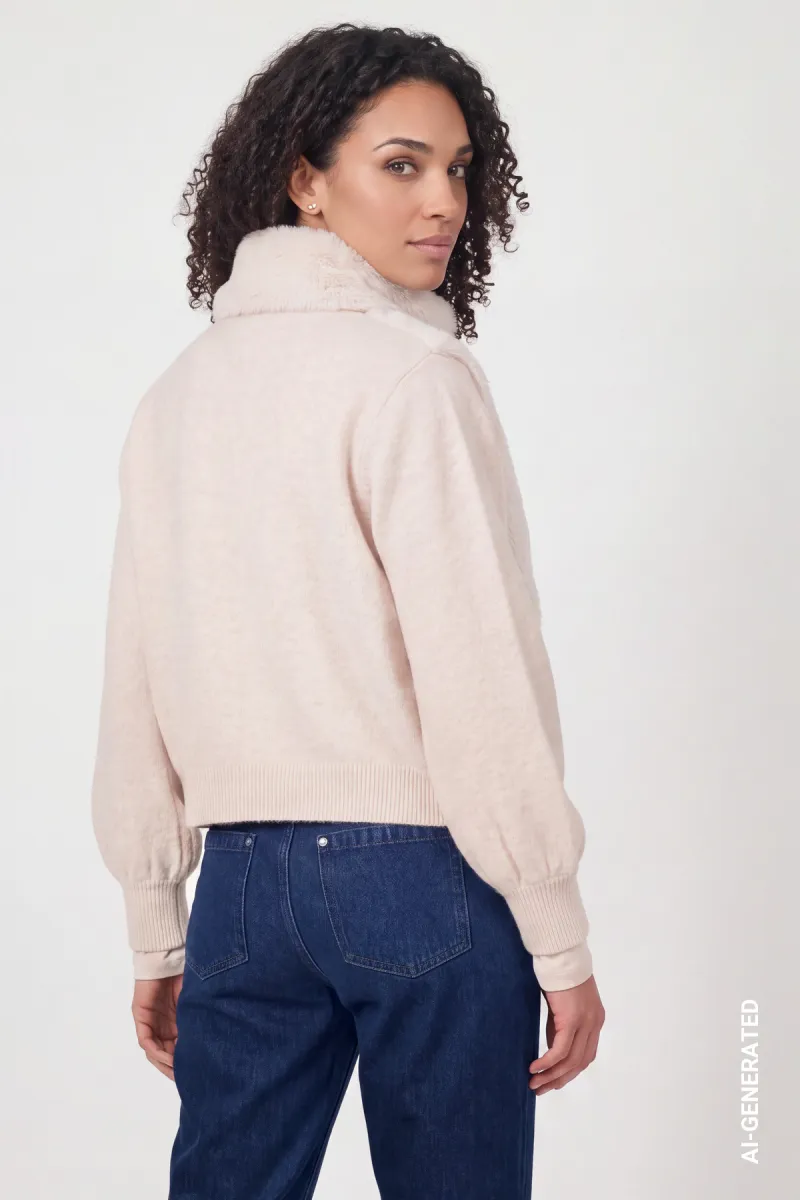 monari-cardigan-with-faux-fur-810180-163-creme-brulee-creme-5 Monari-Cardigan with faux fur-810180-163 Creme brulee-CREME