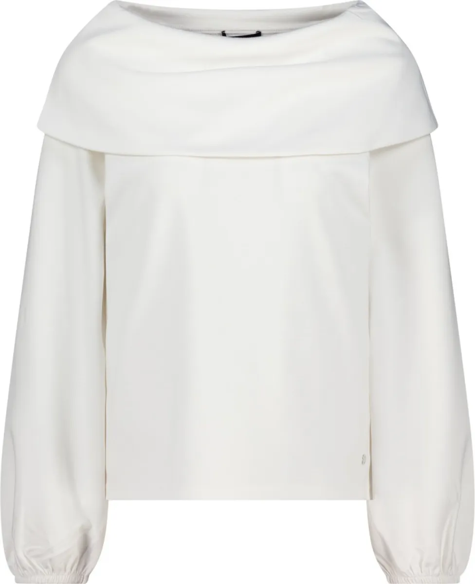 Monari-Jumper with carmen neckline-809858-102 Off-white-OFF WHITE