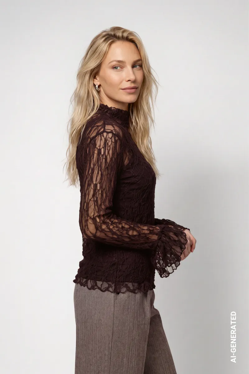 monari-lace-long-sleeve-shirt-810489-585-dark-brown-bruin-3 Monari-Lace long-sleeve shirt-810489-585 Dark brown-BRUIN