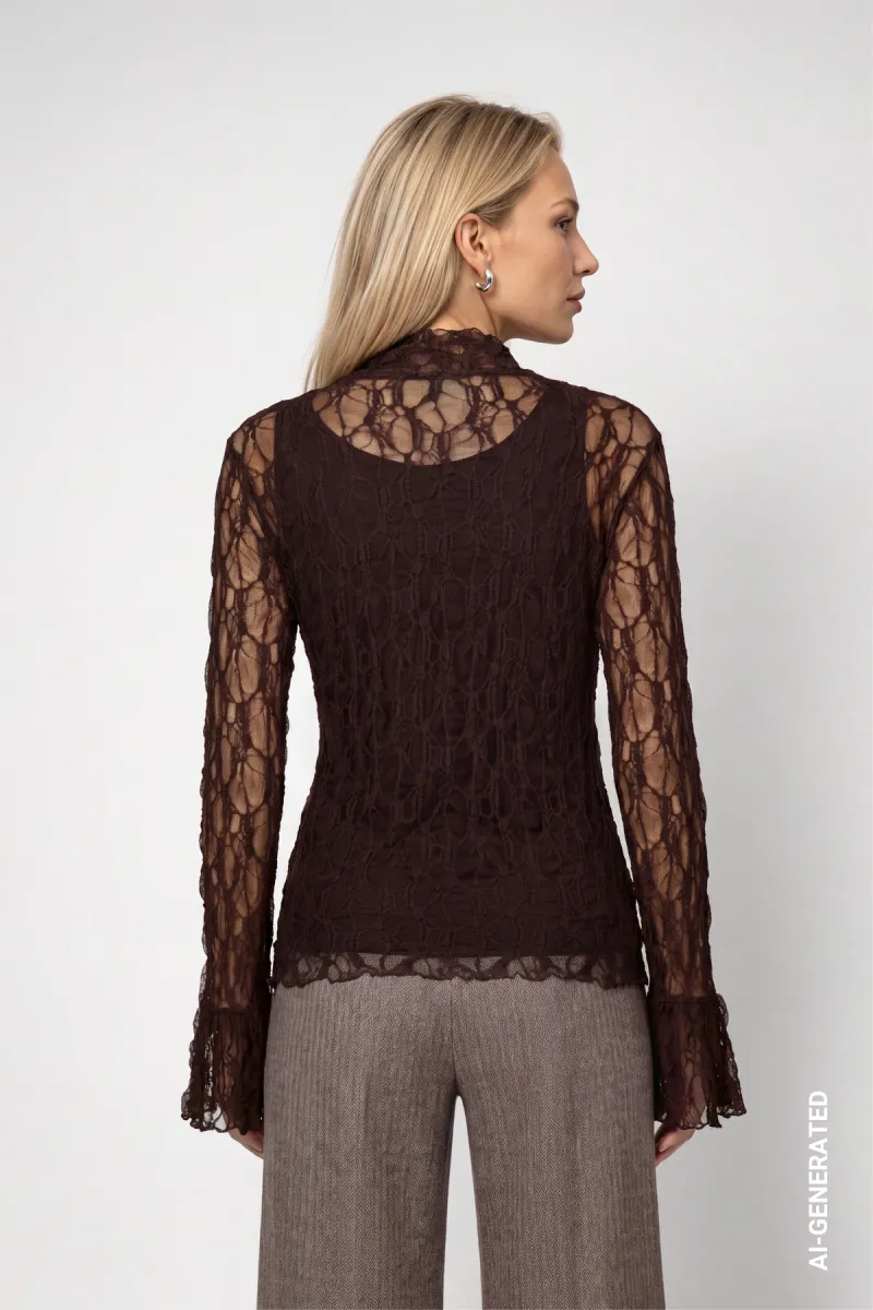 monari-lace-long-sleeve-shirt-810489-585-dark-brown-bruin-5 Monari-Lace long-sleeve shirt-810489-585 Dark brown-BRUIN