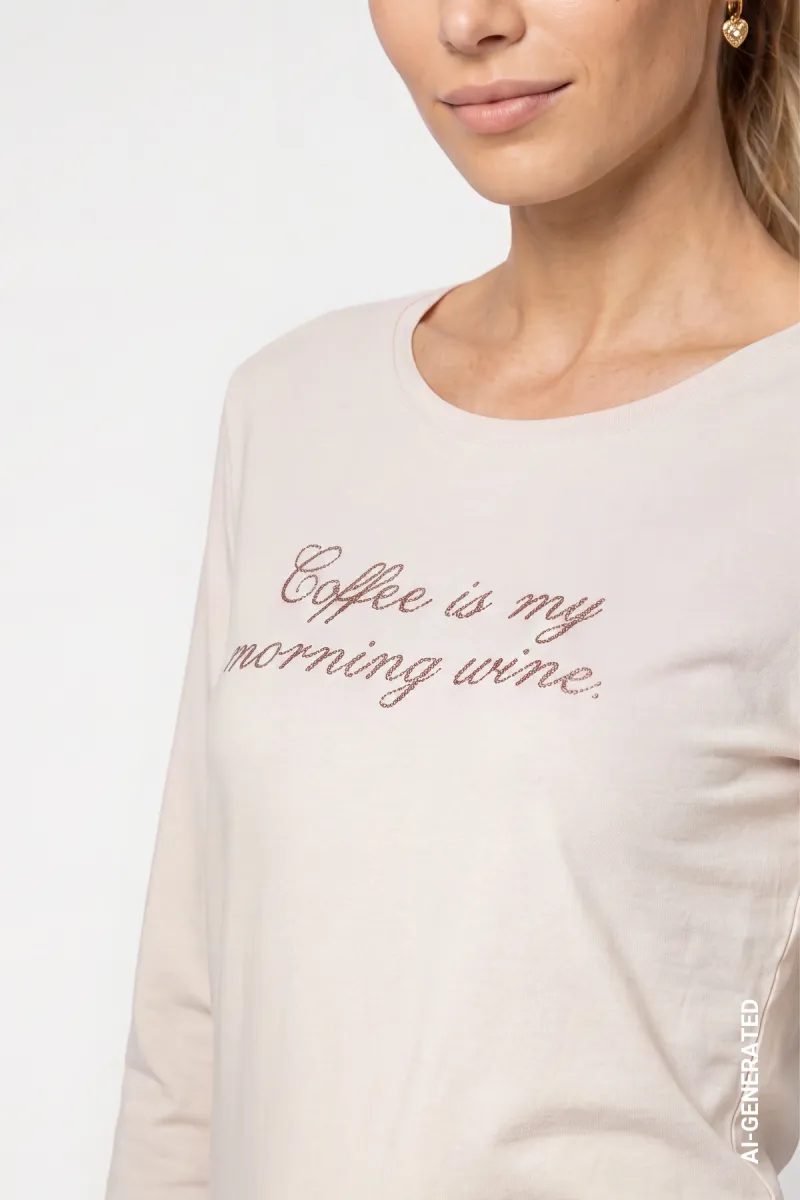 monari-long-sleeve-shirt-with-rhinestone-lettering-810472-163-creme-brulee-beige-2 Monari-Long-sleeve shirt with rhinestone lettering-810472-163 Creme brulee-BEIGE