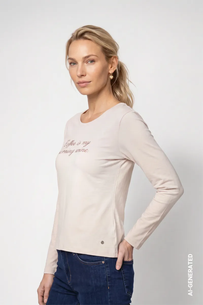 monari-long-sleeve-shirt-with-rhinestone-lettering-810472-163-creme-brulee-beige-3 Monari-Long-sleeve shirt with rhinestone lettering-810472-163 Creme brulee-BEIGE