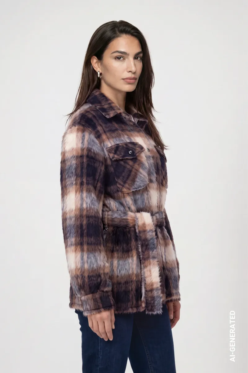 monari-plaid-shirt-jacket-with-tie-belt-810137-554-tiramisu-pattern-bruin-2 Monari-Plaid shirt jacket with tie belt-810137-554 Tiramisu pattern-BRUIN