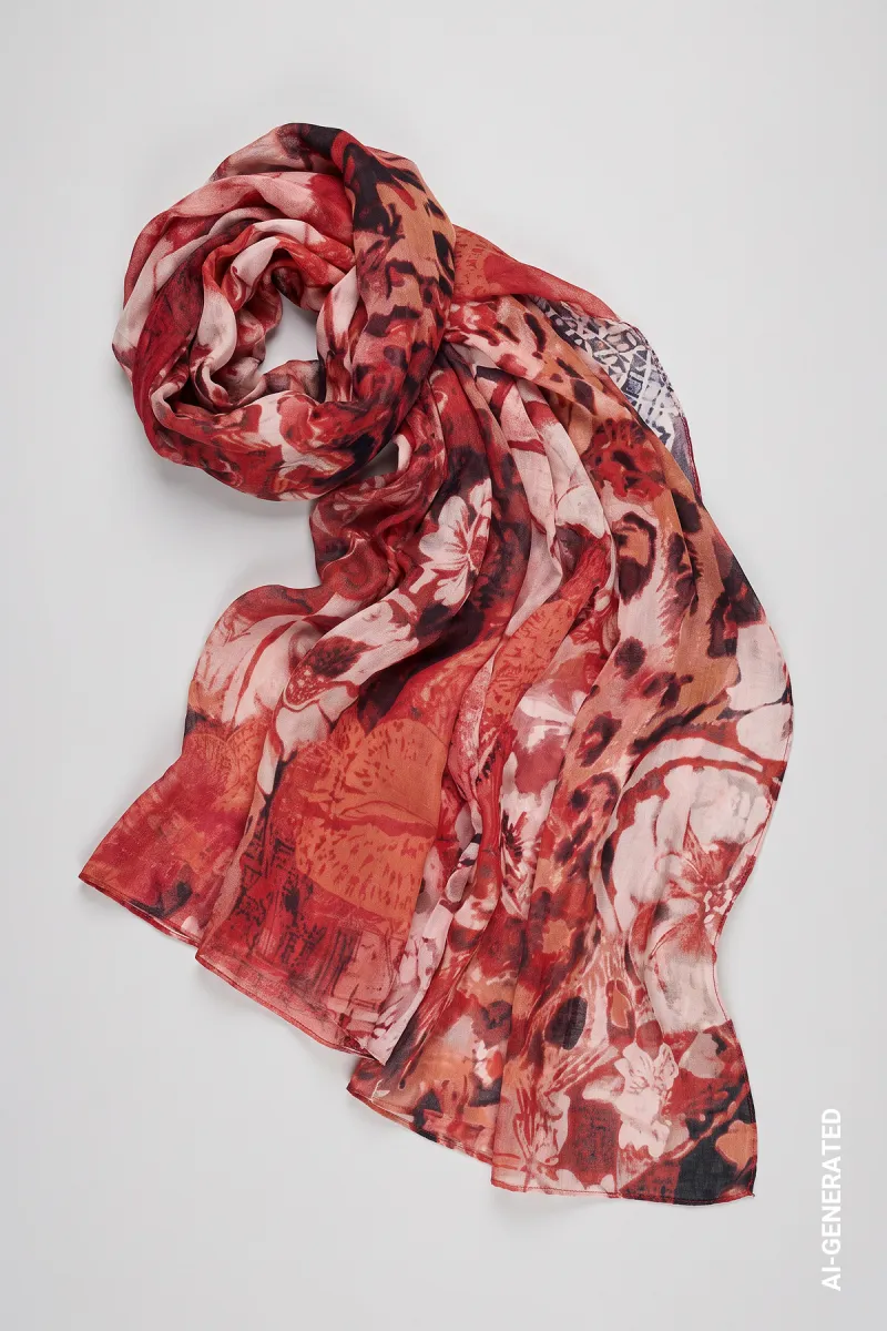 monari-scarf-with-leopard-floral-pattern-810266-265-autumn-red-pattern-rood-3 Monari-Scarf with leopard floral pattern-810266-265 Autumn red pattern-ROOD