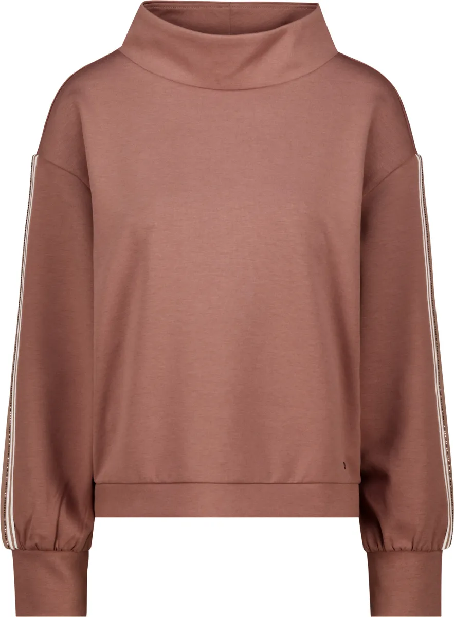 Monari-Sweatshirt with stripes-810534-552 Tiramisu-BRUIN