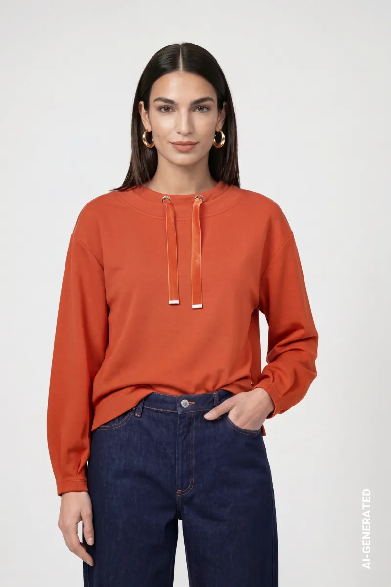 monari-sweatshirt-with-velvety-drawstring-810465-260-pumpkin-oranje-2 Monari-Sweatshirt with velvety drawstring-810465-260 Pumpkin-ORANJE