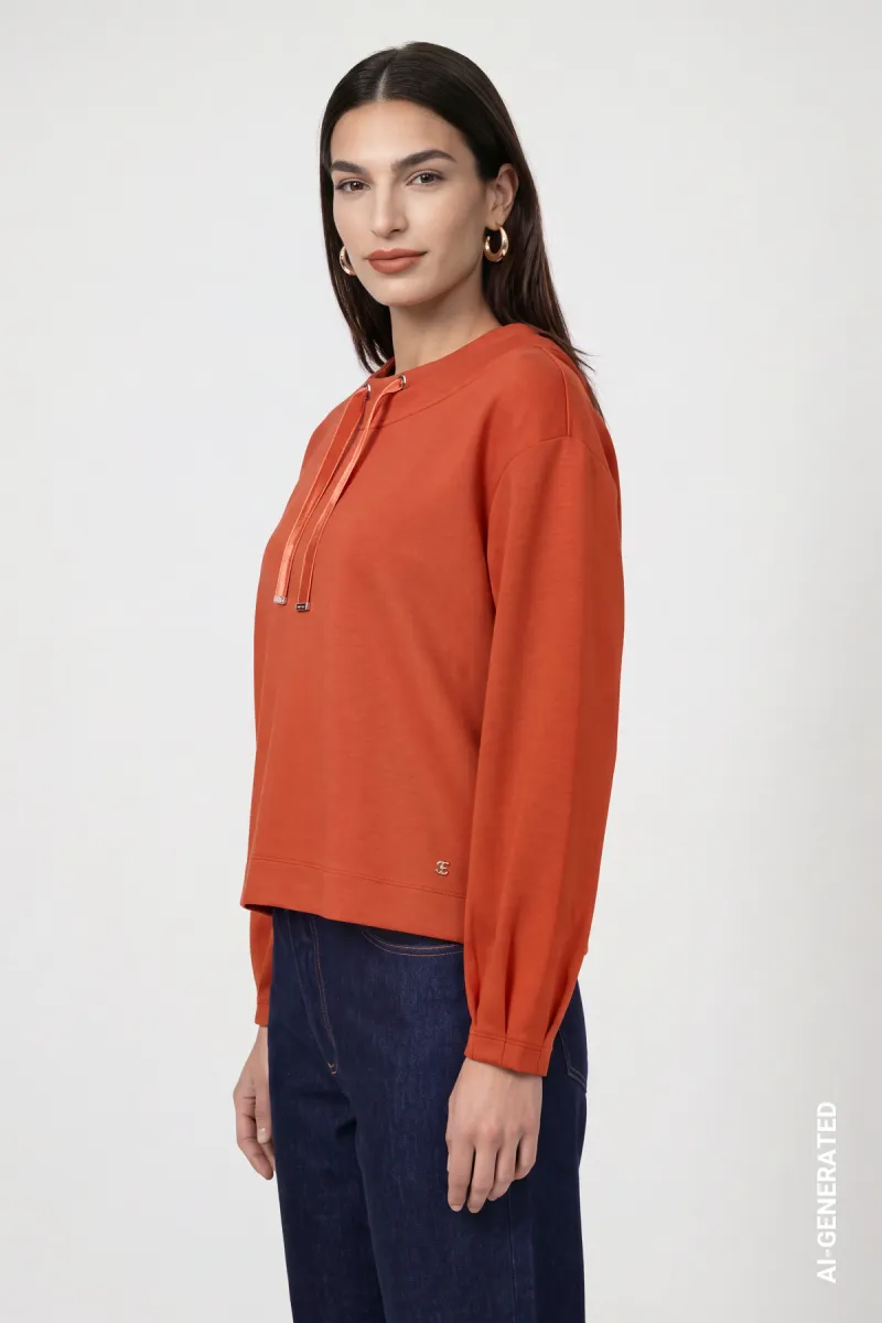 monari-sweatshirt-with-velvety-drawstring-810465-260-pumpkin-oranje-3 Monari-Sweatshirt with velvety drawstring-810465-260 Pumpkin-ORANJE