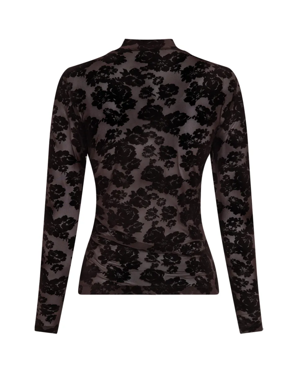 MOSS COPENHAGEN-Isa Illenora M Top Aop-20270-Mole Flower-BRUIN