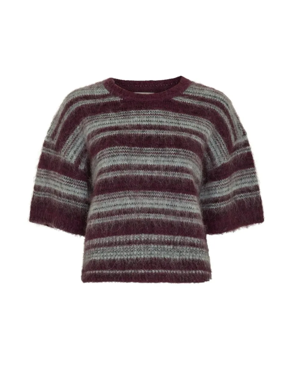MOSS COPENHAGEN-Lycie 2/4 Pullover-19860-Purple/Gray-PAARS COMBINATIES