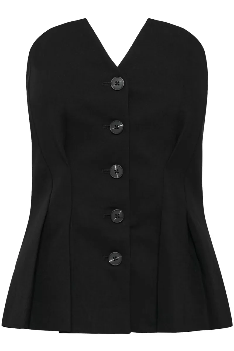 My Essential Wardrobe-Evelina Shaped Top-10705748-100031-ZWART
