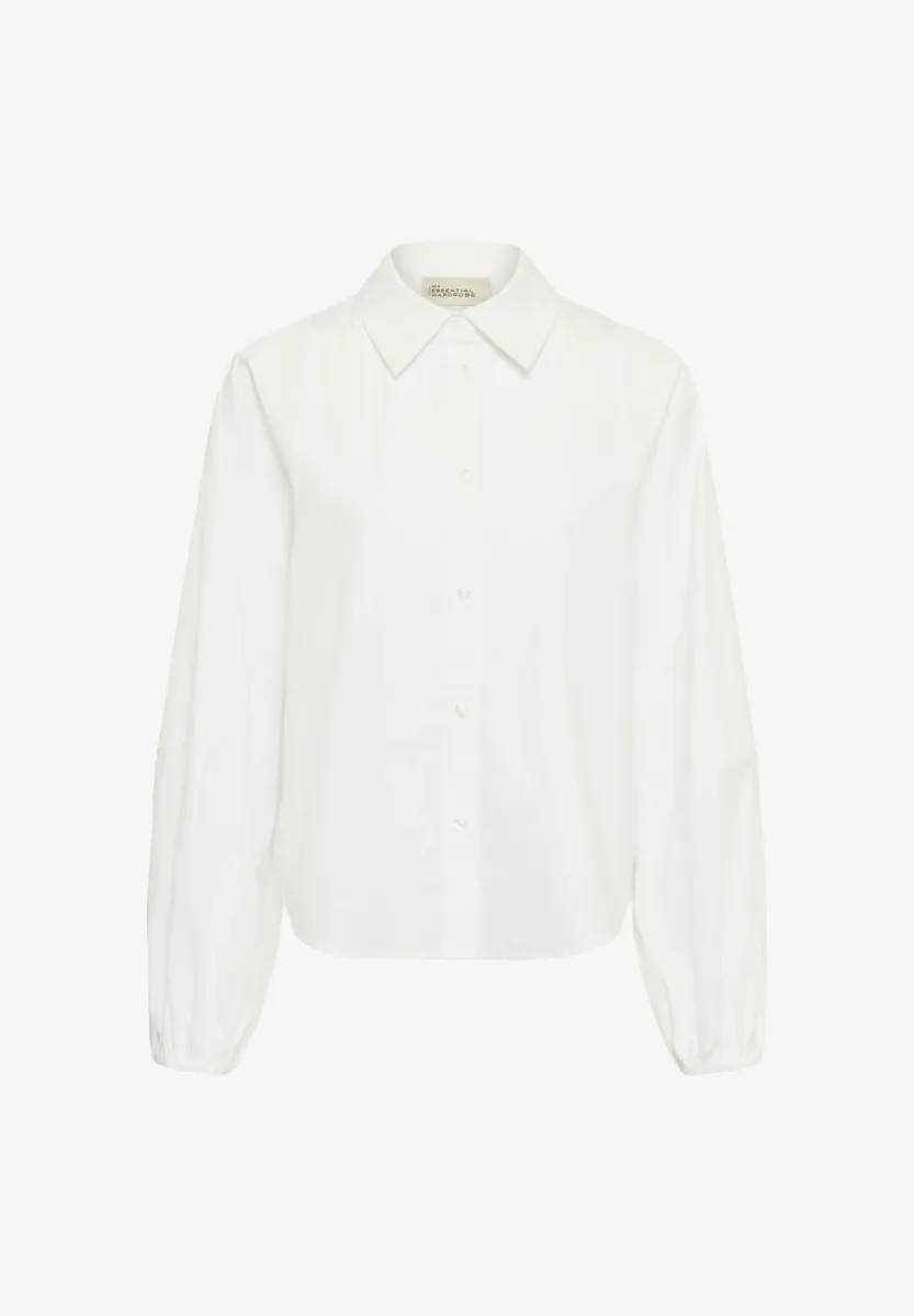 My Essential Wardrobe-Sunna Balloon Sleeve Shirt-10705680-110601 Bright White-WIT