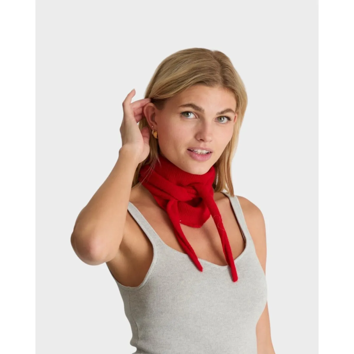 Neo Noir-Misty Knit Scarf-160628-160 Red-ROOD