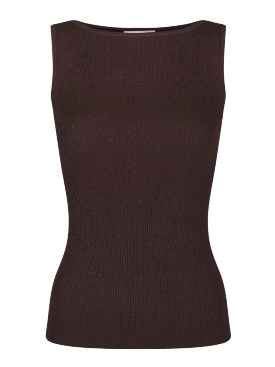 Neo Noir-Talia Glitter Knit Top-161298-174 Burgundy-BORDEAUX