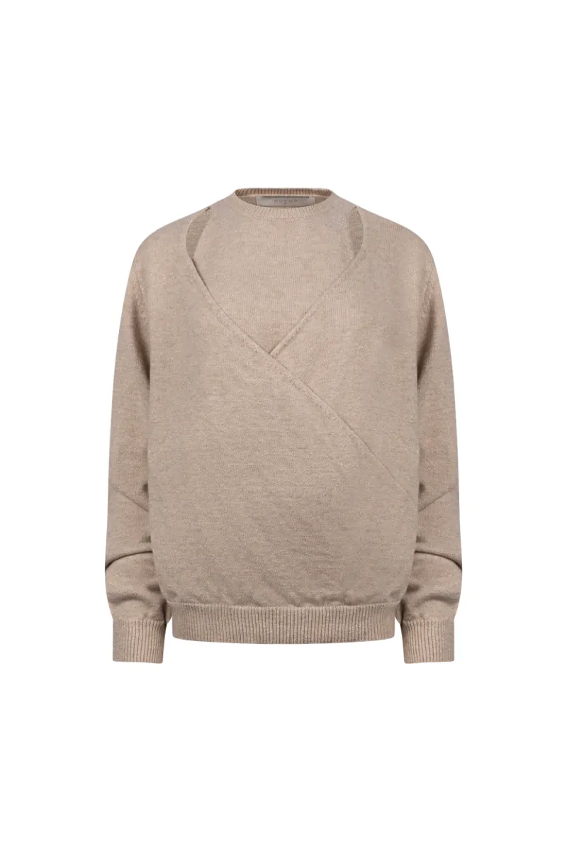 NUKUS-Merel-NKF03088-54 Sand Melange-ZAND