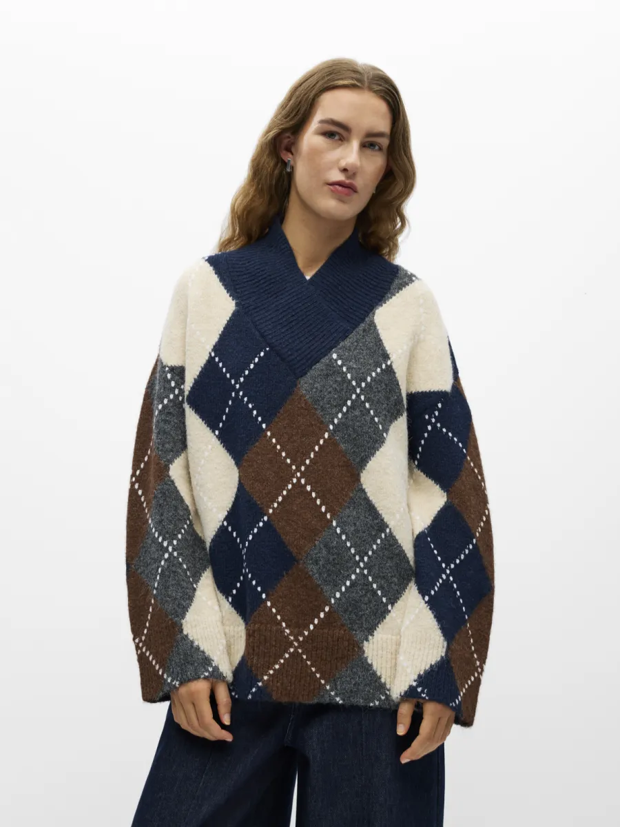 object-objbrenda-l-s-lo-v-neck-pullover-no-23050272-sky-captain-navy-1 OBJECT-OBJBRENDA L/S LO V-NECK PULLOVER NO-23050272-Sky Captain-NAVY
