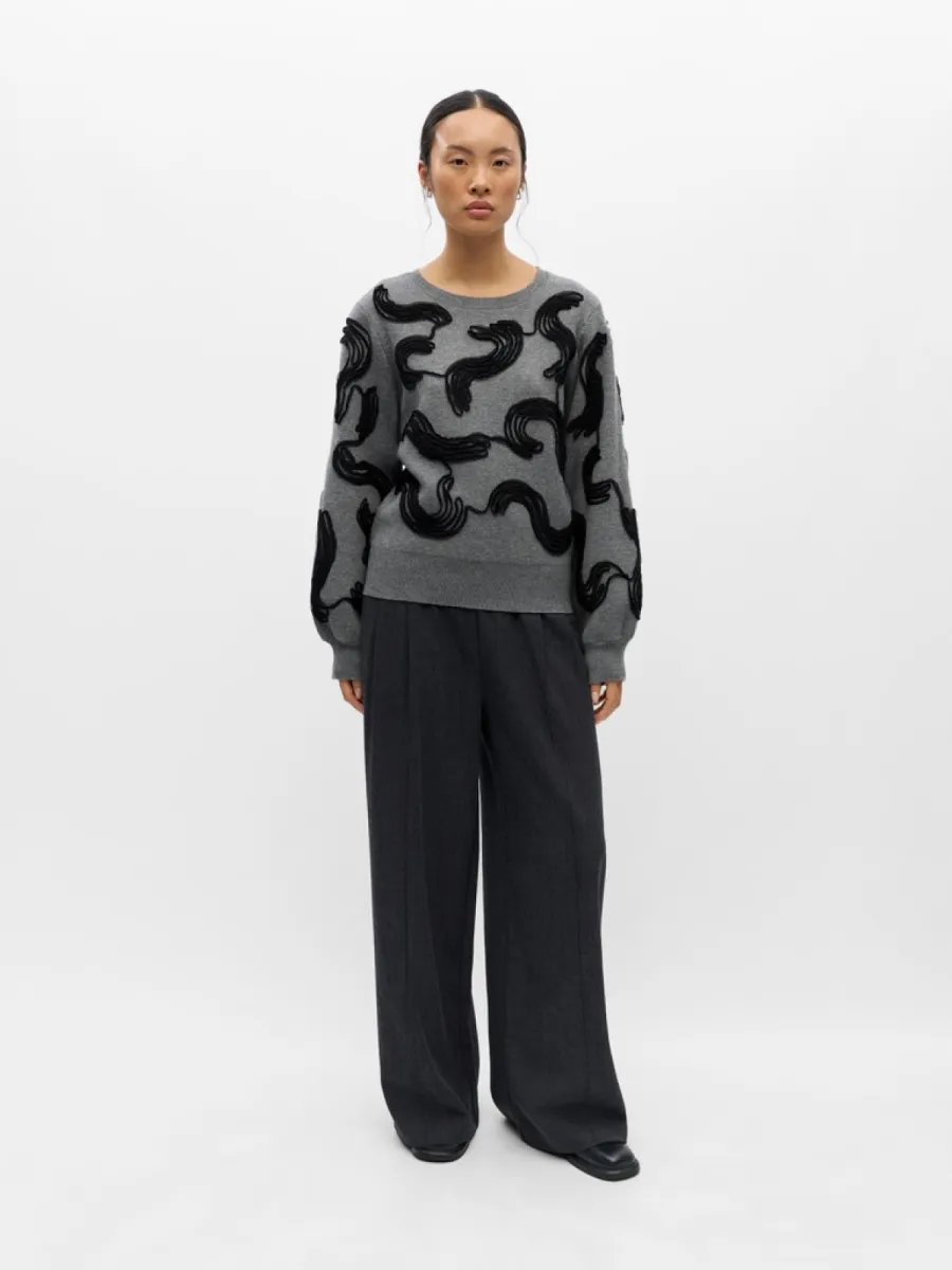 object-objfarah-l-s-re-knit-pullover-147-n-23050203-medium-grey-melange-grijs-combinaties-2 OBJECT-OBJFARAH L/S RE KNIT PULLOVER 147 N-23050203-Medium Grey Melange-GRIJS COMBINATIES