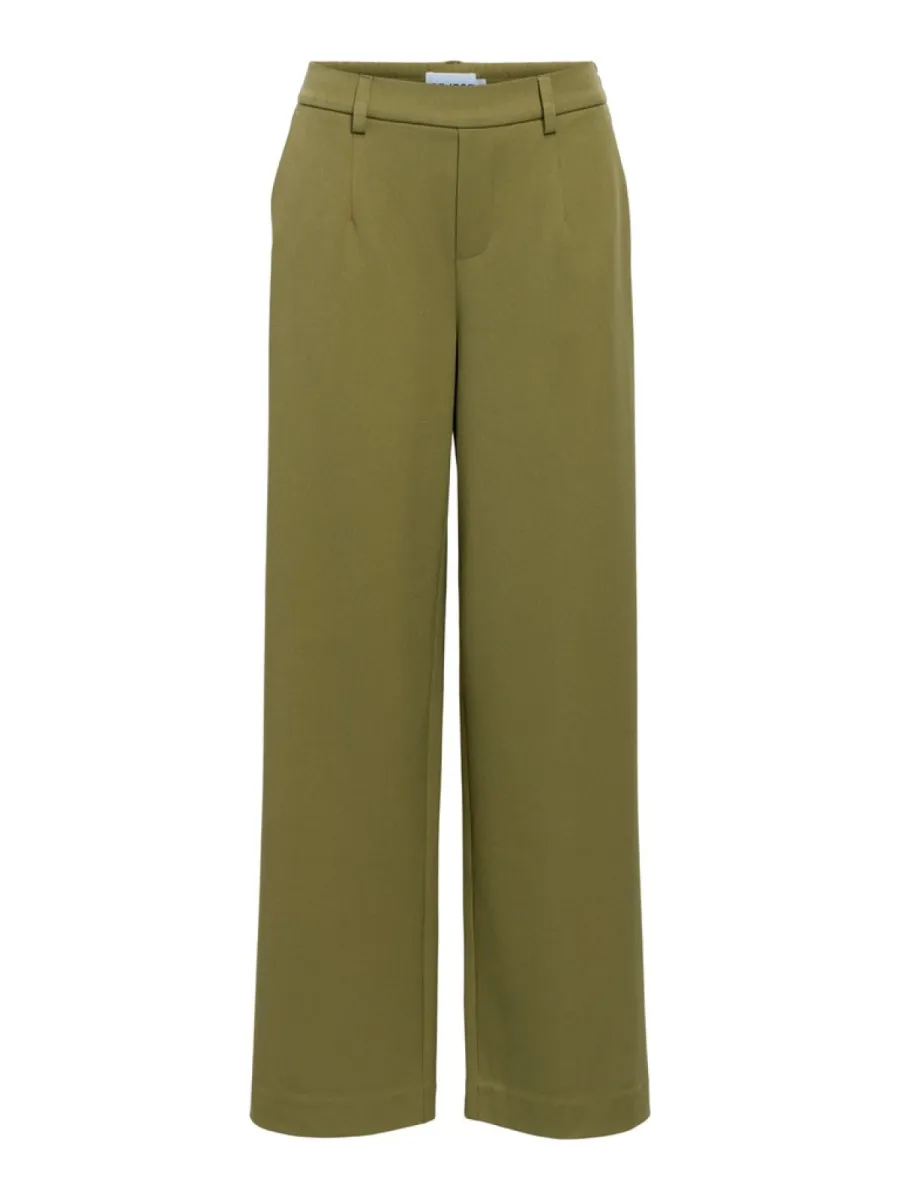 OBJECT-OBJLISA WIDE PANT NOOS-23037921-Martini Olive-GROEN