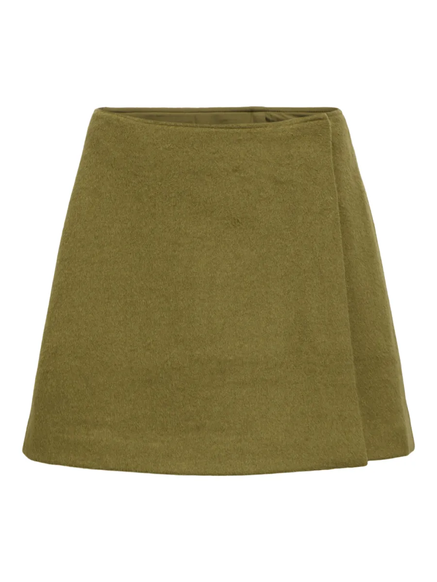 OBJECT-OBJMANDI MW MINI SKIRT 147-23050099-Martine Olive-GROEN