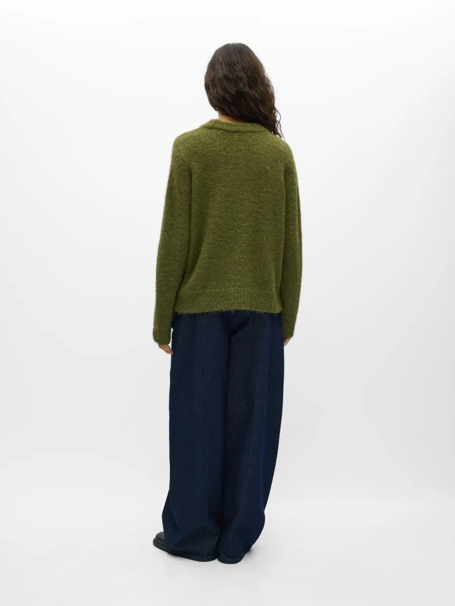 object-objmelea-l-s-re-knit-pullover-148-23050294-martini-olive-olijf-2 OBJECT-OBJMELEA L/S RE KNIT PULLOVER 148-23050294-Martini Olive-OLIJF