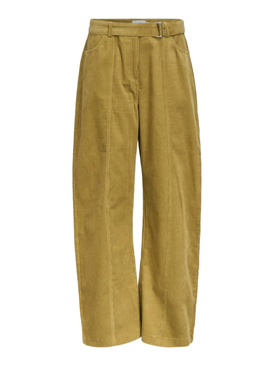 OBJECT-OBJPELLA MW WIDE PANT 146-23049546-Fennel Seed-MOSTERD