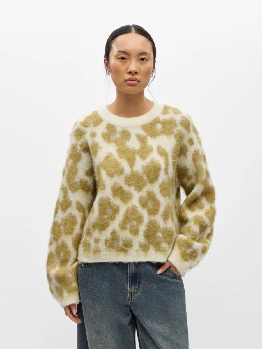OBJECT-OBJPIPSY L/S RE KNIT PULLOVER 146-23049734-Birch-CREME