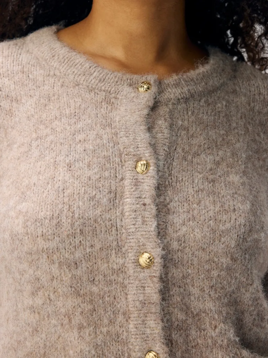 object-objsaggia-re-l-s-knit-cardigan-noos-23046886-humus-zand-4 OBJECT-OBJSAGGIA RE L/S KNIT CARDIGAN NOOS-23046886-Humus-ZAND