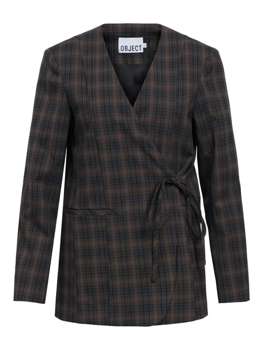 OBJECT-OBJSOLEY RE TIE BLAZER 146-23049521-Carafe Checks Blue Shadow-BRUIN COMBINATIES