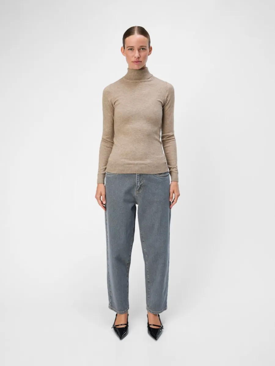 object-objthess-l-s-rollneck-knit-pullover-23033228-desert-taupe-taupe-3 OBJECT-OBJTHESS L/S ROLLNECK KNIT PULLOVER-23033228-Desert Taupe-TAUPE