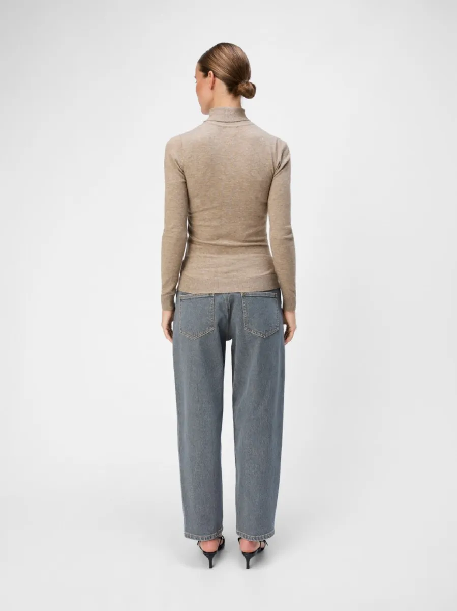 object-objthess-l-s-rollneck-knit-pullover-23033228-desert-taupe-taupe-4 OBJECT-OBJTHESS L/S ROLLNECK KNIT PULLOVER-23033228-Desert Taupe-TAUPE